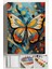Sayılarla Boyama Çerçeveli Hobi Seti Numaralı Tuval Fırça Boya Dahil Kasnaklı 40X50 cm Kelebek 1