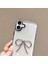 Apple iPhone 16 Uyumlu Kılıf Zebana Bow Silikon Kılıf Şeffaf 2
