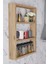 3 Katlı Duvar Rafı 43×60 cm – Mutfak Baharatlık & Kupa Düzenleyici, Banyo ve Salon Dekor Rafı 1