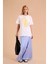 Trend Kadın Tişört - %100 Pamuk Lemon Spritz Baskılı Oversize Beyaz 3