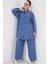 Desenli Tunik Pantolon Ikili Takım 6720 - Indigo 1