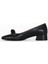 Siyah Deri Kadın Az Topuklu Ayakkabı 33WA0802 33WA0802 3