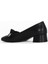 Siyah Deri Kadın Az Topuklu Ayakkabı 33WA0802 33WA0802 4