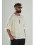 Erkek Sarı Müslin Oversize Fakir Kol T-Shirt COC1102 2