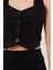 Mottisfashion Kalın Askılı Düğmeli Yelek ve Pantolon Siyah Takım 4