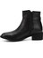 Kadın Siyah Fermuarlı Kalın Topuklu Hakiki Deri Bot 4