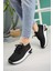 Kadın Bağcıklı Taşlı Triko Rahat Kadın Sneaker 3