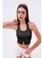 Dashed Halter Yaka Ön Yırtmaç Detaylı Kadın Crop Bluz, Sırt Dekolteli 6