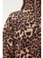 Leopar Desenli Dik Yaka Şardonlu Sweatshirt LDP0025 Bisküvi Siyah 5