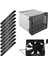 Depolama Genişletme Sabit Disk Kafesi Kendin Yap Sabit Disk Kafesi Rafı 5,25 Inç Ila 5x 3,5 Inç Braket 12 cm Fan ile (Yurt Dışından) 3