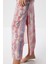 Askılı Desenli Yırtmaçlı Örme Elbise LFF0035 Pembe 5