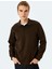 Polo Yaka Sweatshirt Basic Düğmeli Pamuklu Interlok Kumaş 1