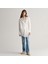 Kadın Beyaz Oversize Fit Klasik Yaka Gömlek 2