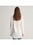 Kadın Beyaz Oversize Fit Klasik Yaka Gömlek 3