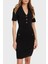 Ss Felicity Slim Fit Mono Yaka Düğme Detaylı Mini Elbise W5YK29Z0130 Bayan Elbise W5YK29 Z0130 Jblk 1