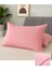 Pembe Yastık Kılıfı Pamuk Kumaş Kapaklı (2 Adet) 50 x 70 cm 4