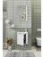 Minila 45 cm Banyo Dolabı,Seramik Lavabolu, Aynalı,Lavabo Dahil,Mdf,Mat Beyaz 2