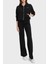 Carla Logolu Regular Fit Klasik Yaka Crop Ceket V5YL08KCX42 Bayan Ceket V5YL08 KCX42 Jblk 2