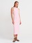 91099 Vücuda Oturan Midi Elbise-Toz Pembe 1