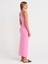 91502 Halter Yaka Midi Elbise-Pembe 2