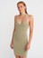 91508 Halter Yaka Mini Elbise-Çağla 1
