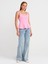 21063 Kalın Askılı Peplum Top-Pembe 4
