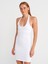 91508 Halter Yaka Mini Elbise-Beyaz 1