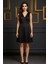 Distinctile Siyah Saten Slim Fit Abiye Elbise 1