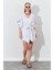 Kadın Naturel Düşük Kol Kuşaklı Kimono 2
