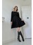 Siyah Kısa Klasik Elbise 2