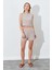 Kadın Vizon Kolsuz Bluzlu Şortlu Takım 4