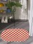 Dama Desenli Kaymaz Taban Yıkanabilir Oval Banyo Paspası Tek Parça 60X100 cm Shaggy Chess 1