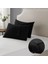 Siyah Yastık Kılıfı Pamuk Kumaş Kapaklı (2 Adet) 50 x 70 cm 7