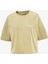 Short Relaxed Kadın Tişört Gray Green LC2680800 1
