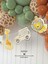 3 Parça Happy Birthday Safari Tema Pasta Süsü Banner ve 6 Adet Gold Mum Doğum Günü Süsleme Parti Seti 5
