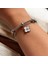 Yonca Uçlu Kalın Zincirli Şık Sallantılı Çelik Bileklik 2