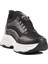 Siyah Yüksek Taban Kadın Sneaker 6064 Z 1