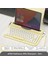 AF84 Kablosuz Bluetooth & 2.4g Çift Modlu Retro Daktilo Tasarımlı Klavye – Yuvarlak Tuşlu, Tablet & Telefon Standlı, Ergonomik, Taşınabilir, Pille Çalışan, Sessiz ve Konforlu Sarı 5