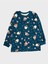 Kız Çocuk %100 Pamuklu Yeşil Baykuş Çiçek Desenli Uzun Kollu Kışlık Pijama Takımı 4