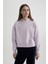 Boxy Fit Kapüşonlu Kalın Basic Düz Sweatshirt B8570AX24SP 3