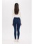 Jegging Yüksek Bel Bilek Boy Dar Paça Basic Düz Jean Pantolon 7