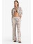 Regular Fit Şal Desenli Plaj Pantolonu-Fall in Love F8336AX25HS 1