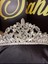 Üst Kalite Kristal Zirkon Taş Abiye Gelin Taç 3