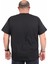 Erkek Büyük Beden Sıfır Yaka Tişört Identity 25189 Sıyah 3