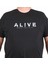 Erkek Büyük Beden Sıfır Yaka Tişört Alive 25187 Sıyah 2