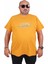 Erkek Büyük Beden Sıfır Yaka Tişört Let's Do It 25186 Hardal 1