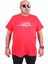 Erkek Büyük Beden Sıfır Yaka Tişört Let's Do It 25186 Kırmızı 1