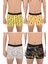 Erkek Desenli Renkli Pamuklu Boxer 4'lü Paket 2