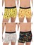 Erkek Desenli Renkli Pamuklu Boxer 4'lü Paket 4