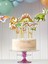 3 Parça Dinozor Tema Pasta Süsü Cake Topper Banner ve 6'lı Gold Mum Pasta Kürdanı Doğum Günü Süsleme Parti Seti 2